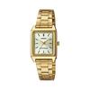 Casio LTP-V007G-9E Women's Rectangular Gold Tone Stainless Steel Dress Watch with Gold Index Dial