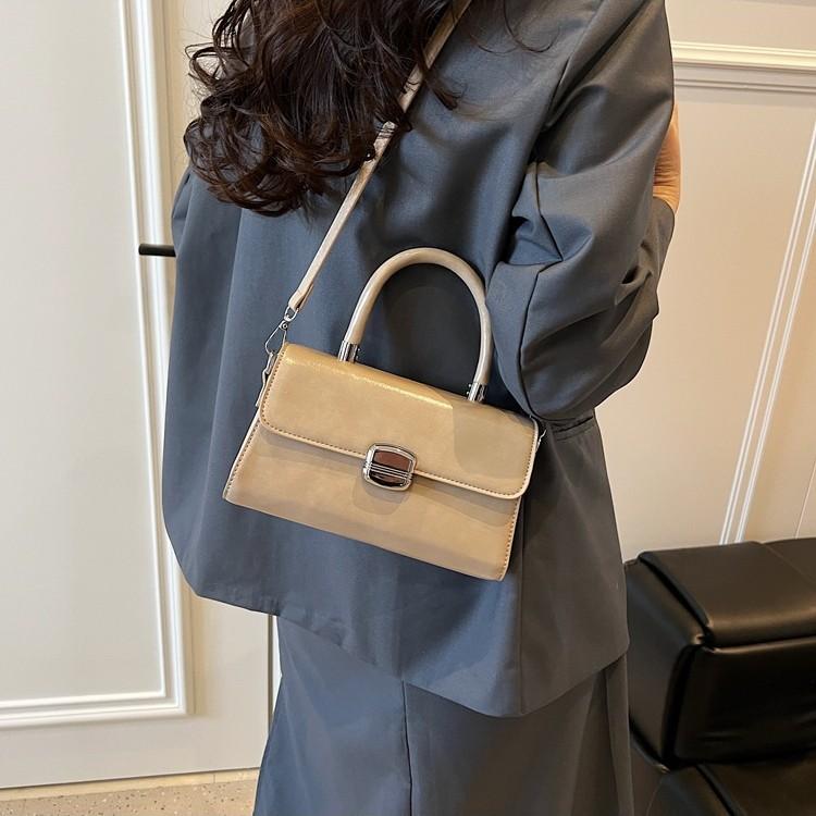 Fashion retro women's bag new versatile handbag 2025 texture small square bag messenger bag shoulder bag