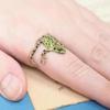 Eye Catching Tree Frogs Ring Allergy Free Alloy Finger Ring Adjustable Size Ring Stylish Jewelry for Men and Women