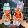 1PC Autumn Maple Turkey Art 750ml Color Plastic Sports Water Bottle Leakproof Flip Straw Lid Suitable for Sports Office Home Use