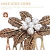 Retro Diamond Hair Accessories: 5pcs Alloy Hair Combs, Hair Veils, and Vintage Hairpins with Pearls