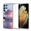 Russian Quote Slogan scenery Clear Phone Case For Samsung Galaxy S23 S22 5G S20 Ultra S21 FE 5G S10E S9 S8 S10 Plus Soft Cover