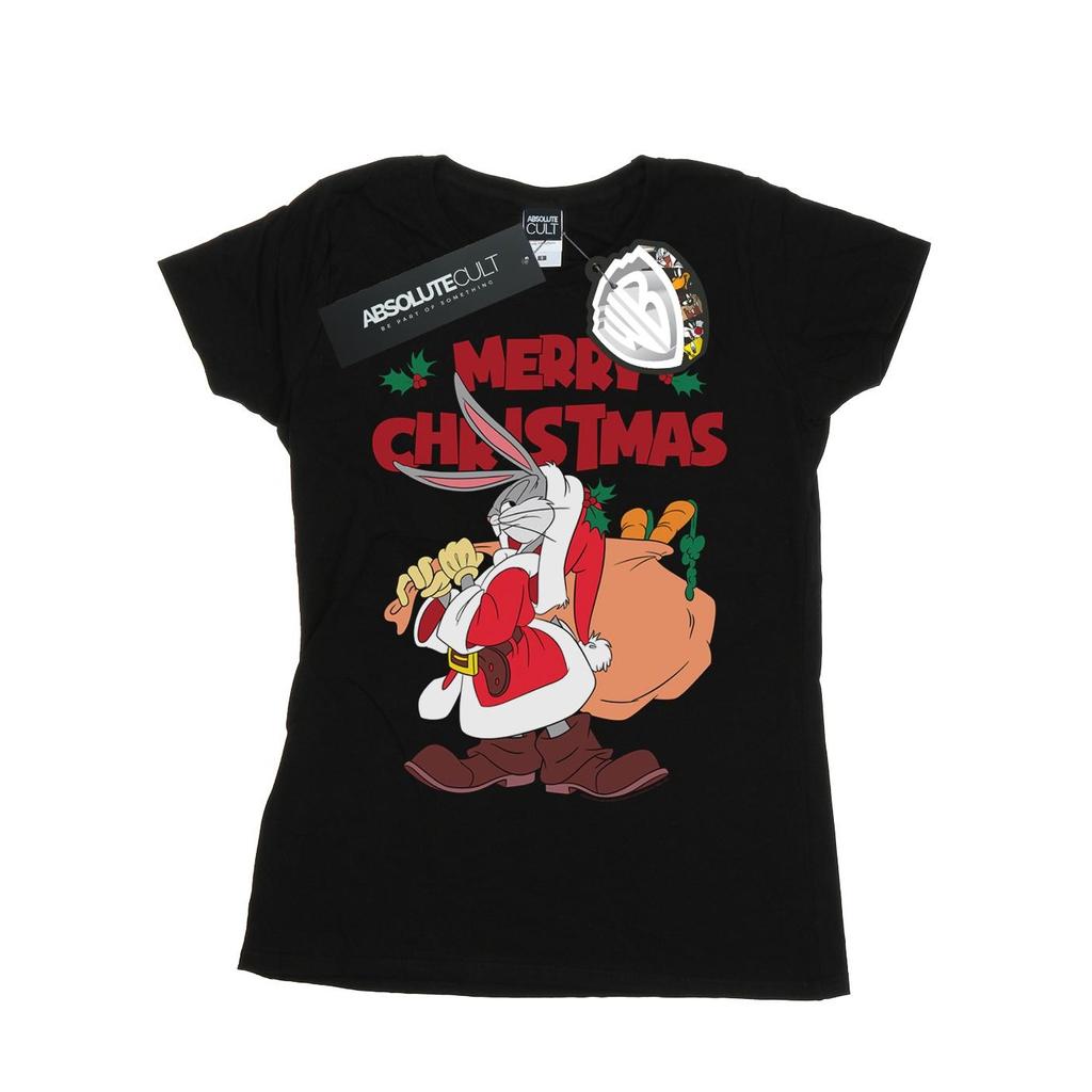 Looney Tunes Womens/Ladies Santa Bugs Bunny Cotton T-Shirt