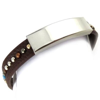 [N0298] - Brown Ethnic 'Identity' Bracelet