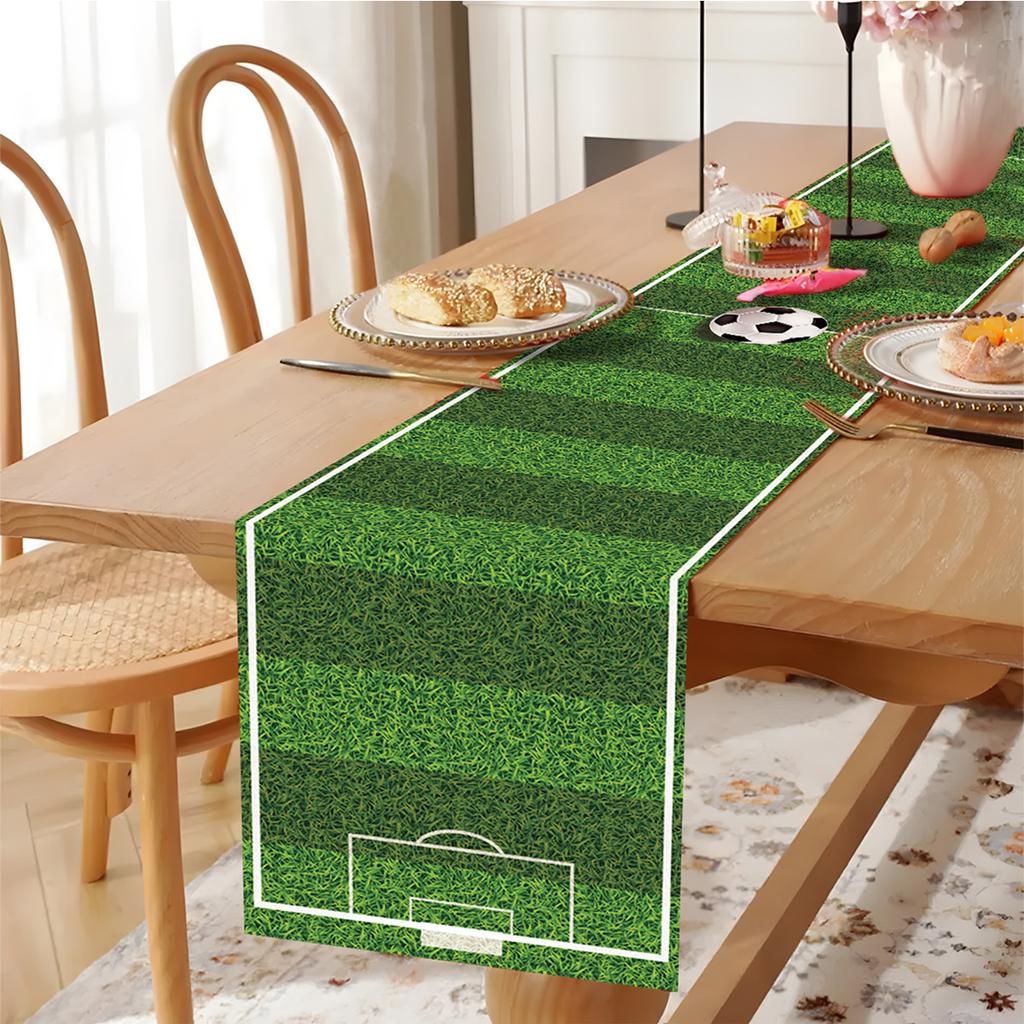Football Table Runner Soccer Themed Birthday Party Decorations Kids Boys Favors Football Grass Table Cover Baby Shower Supplies