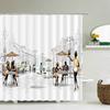 Waterproof Bathroom Shower Curtain New York Woman Street View Polyester Bathroom Curtain Printing Shower Curtains Bath Screen