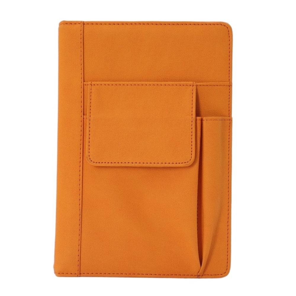 

200 Сторінок Заправний Шкіряний Журнал Блокнот зі Штучної Шкіри для Студентів Блокнот Канцелярські Товари помаранчевий