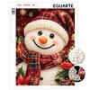 Christmas Pearl Painting Art Painting Kit Snowman with Red Scarf and Holly Handmade Diy Home Decoration Painting
