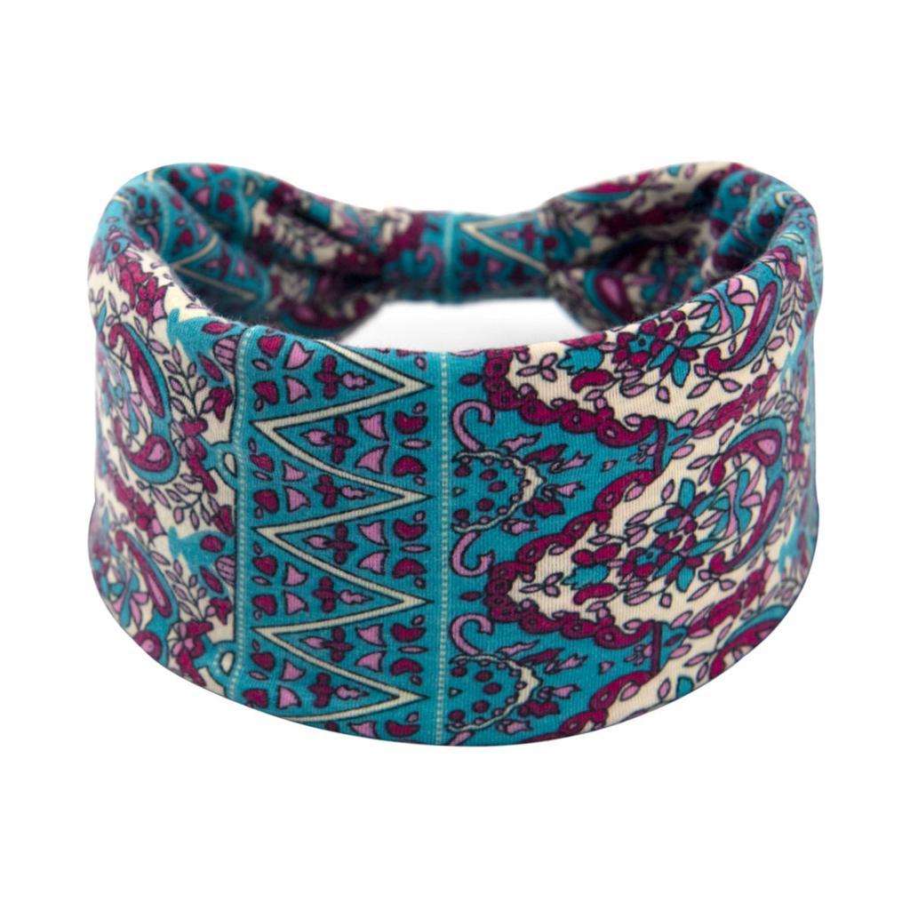 Bohemian Cashew Yoga Übung Stirnband Anti Schweiß und Feuchtigkeit Absorbieren Elastische Baumwolle Stirnband Knoten Stirnband