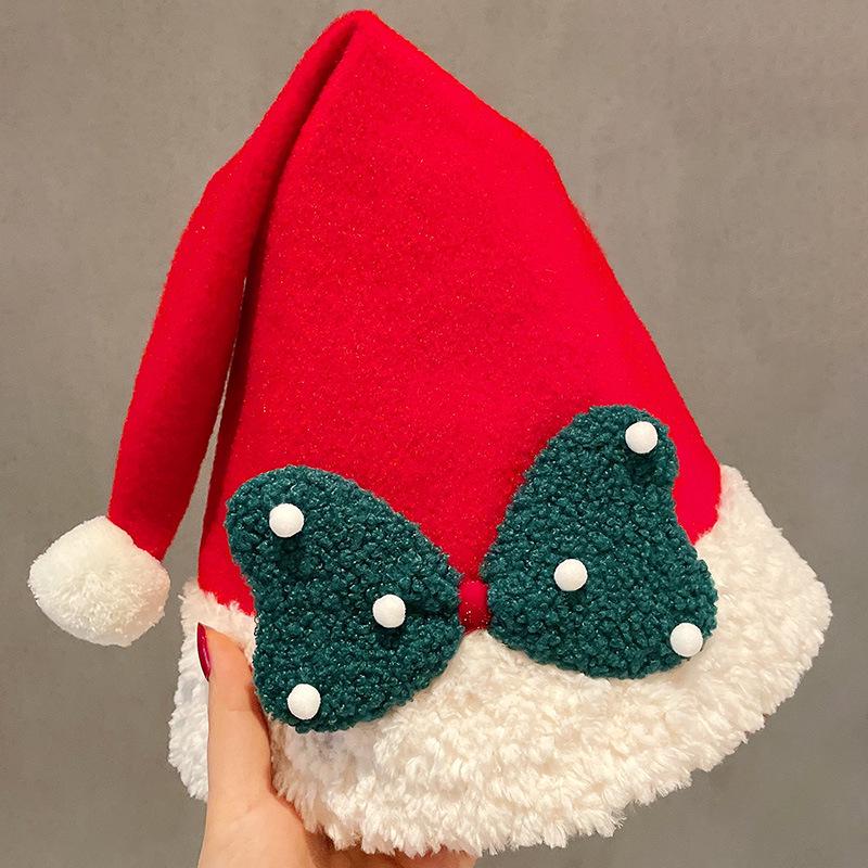 Cute Plush Christmas Tree Hat - Festive Photo Prop for Kids and Adults