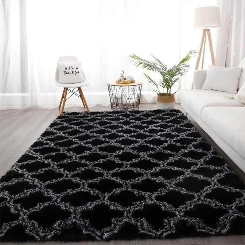 Tie-Dye Living Room Carpet Luxurious Fluffy Area Rug Soft Plush Polyester Carpet Home Decor Sofa Table Floor Mat