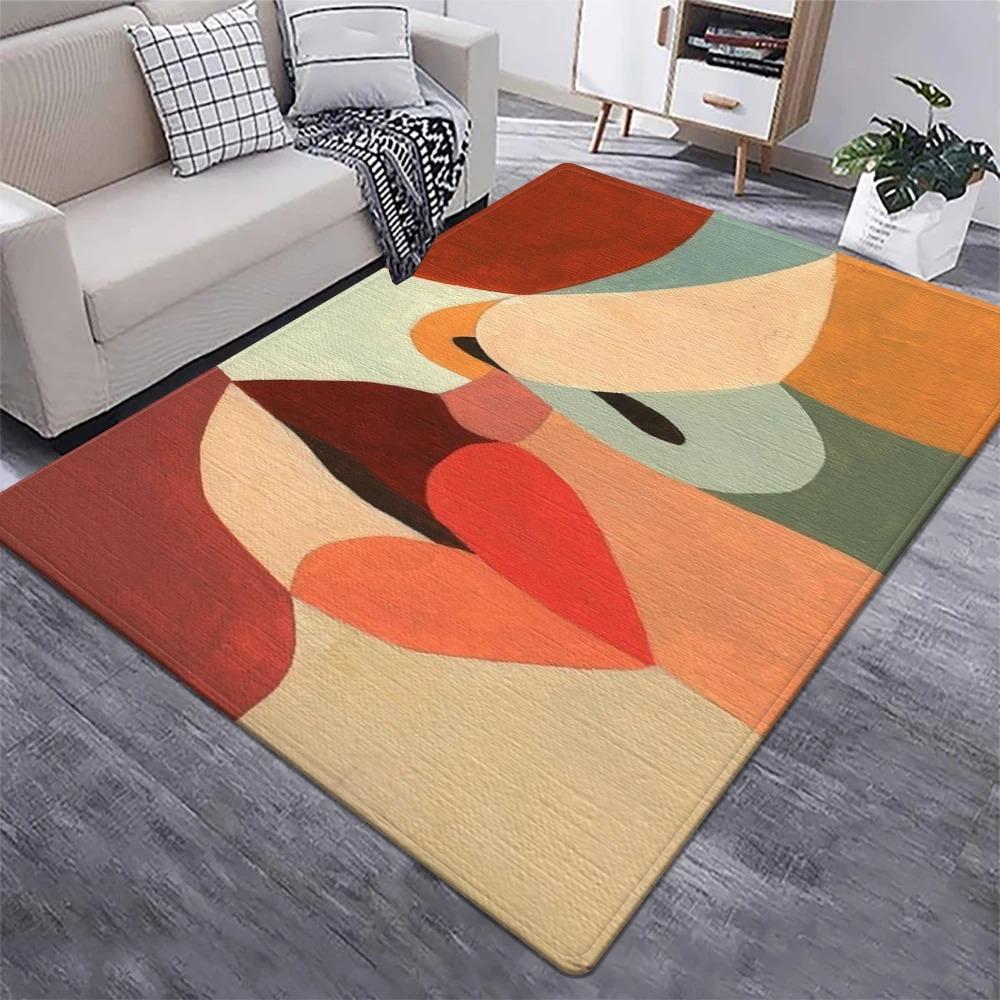 Creative Abstract Ethnic Art Area Rug Collection Unique Geometric Dot Painting Pattern Floor Mat For Living Room