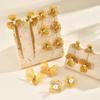 Vintage Exaggerated Hollow Flower Big Earrings for Women, Stainless Steel Long Earrings, Fashion Unique Design Statement Jewelry