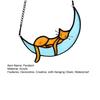 Cat Gift for Home Acrylic Hanging Pendant with Chain, Animal Ornament Window Decorative Wall Decor, Cute Lover Room Decoration Decor