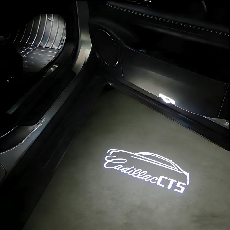 Car Door Welcome Shadow Atmosphere Light LED Projector Ghost Logo Lamp for Cadillac SRX XT4 XT5 XT6 ATS XTS CTS CT6 Car Logo