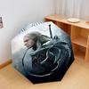 Witcher: Dark Warrior Automatic Umbrella - Suitable Travel Outdoor Portable Umbrella Birthday Gift Daily Essentials