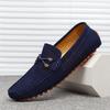 Mode Atmungsaktive Sommer Herren Freizeitschuhe Handgefertigte Leder Mokassins Slipper Flats Schlichte Bootsschuhe Ausgehöhlte Herren Fahr-Loafer