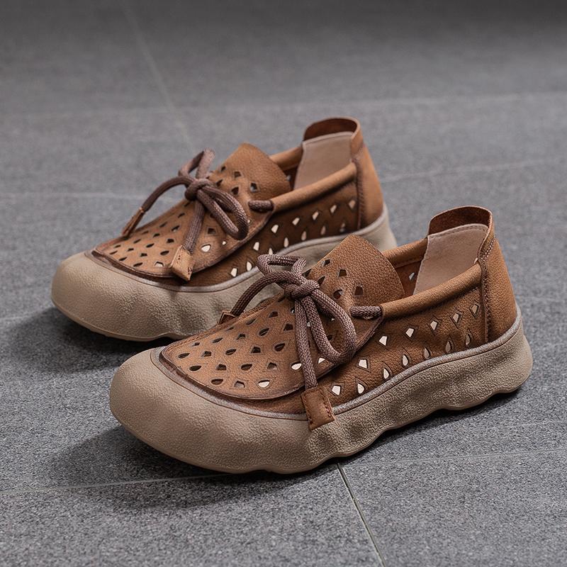 Fashion AIYUQI Women's Sneakers Genuine Leather 2025 New Non-Slip Women German Training Shoes Large Size Lace-Up Female Loafers