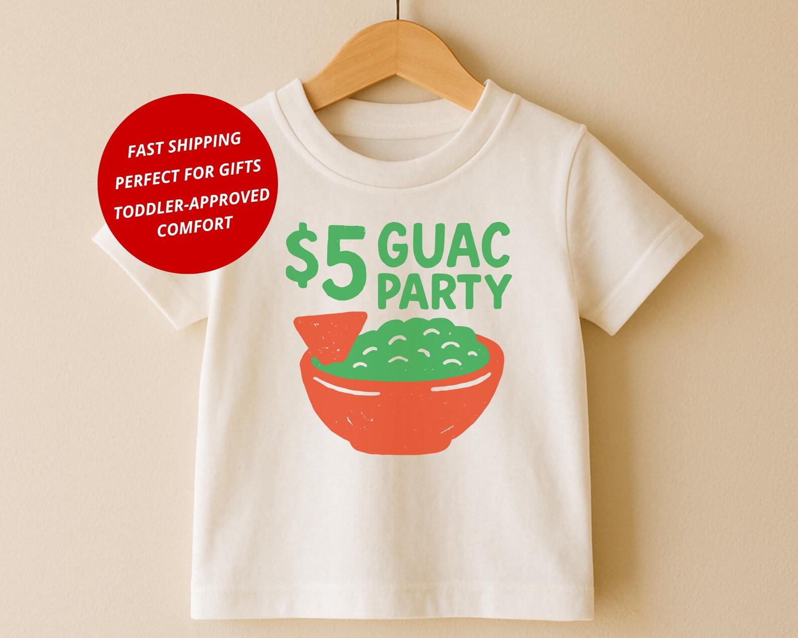 Foodie Toddler Shirt: Guac Party Avocado Tee for Kids, Cute Mexican Foodie Shirt, cotton blend, Size 2T-5T 100