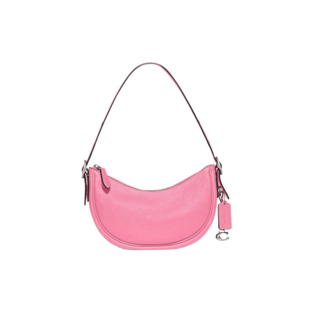 

Coach Luna 27 Zipper Closure Soft Pebble Grain Leather Tote Crossbody Shoulder Bag Women bags Pink CC439-LHVDT Basic Set (Bag+Dust Bag)