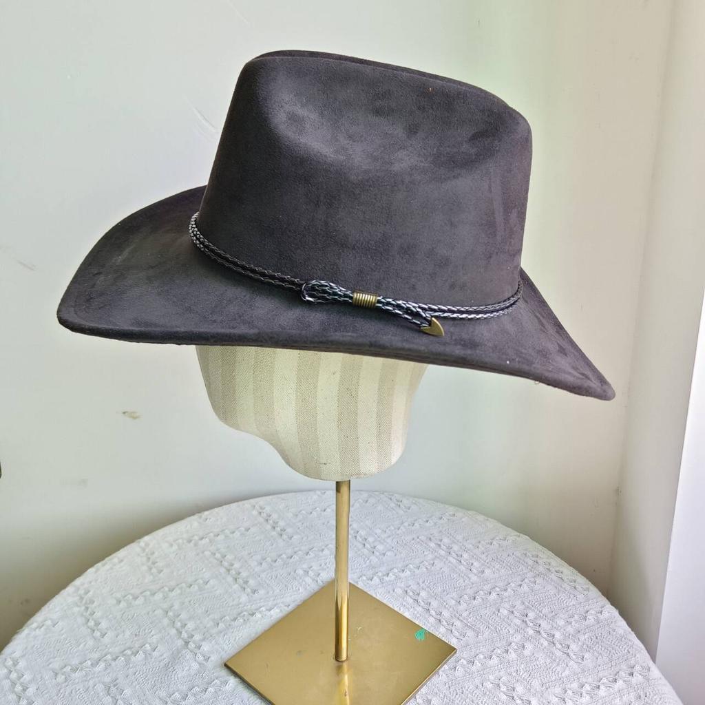 Western Cowboy Hat Imitation Leather Accessories Men and Women Jazz Cowboy Hat Wide Brim Suede Fedora Hat Wide Brim Hat Men2026