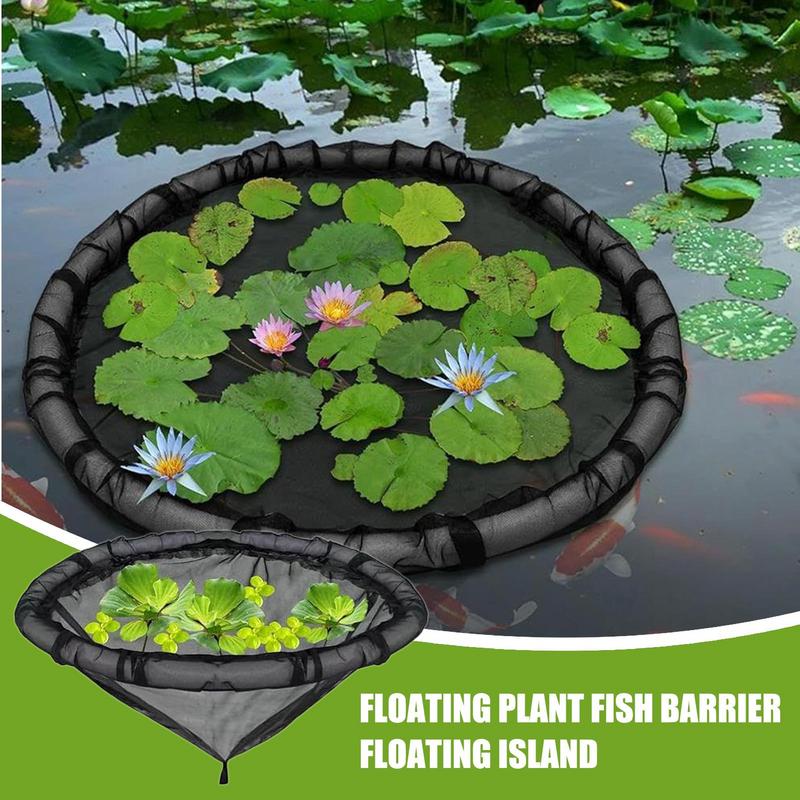 1pc 17.7inch Floating Plant Ring Floating Island Planter Netting Fine Mesh Planter for Garden Pond Decoration Home Outdoor Decor