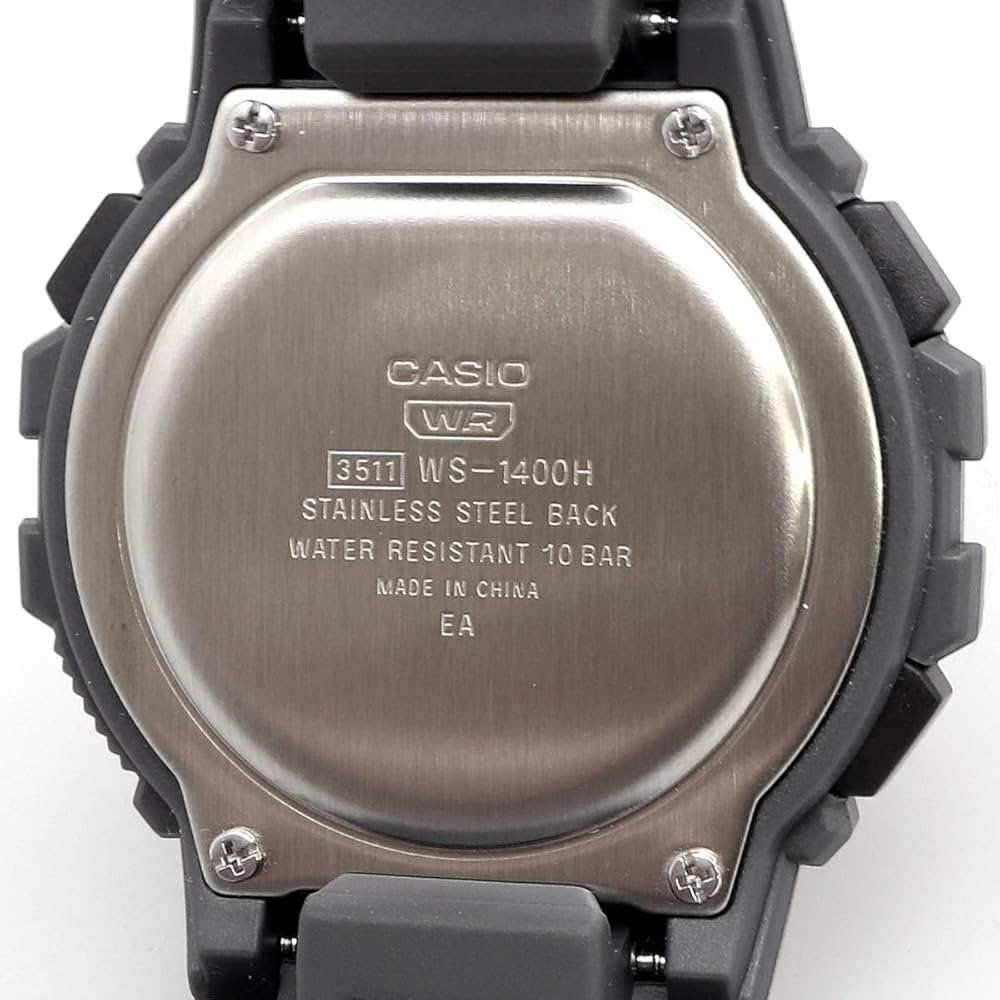 Casio Sports Gear Digital Men's Watch 60 Lap Memory Function Gray Black Reverse LCD