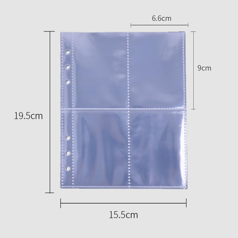 

10/20 шт. 3-дюймовые кармашки для айдол-карт K-pop, фотокарточки, 4 кармана, 6 колец, А5, фотоальбом-биндер, сменные внутренние листы 4 grids 20Pcs