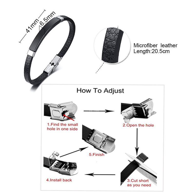 Individuelles dünnes Lederarmband, personalisierbares verstellbares Armband, Punk-Leder-Wrap für Damen und Herren