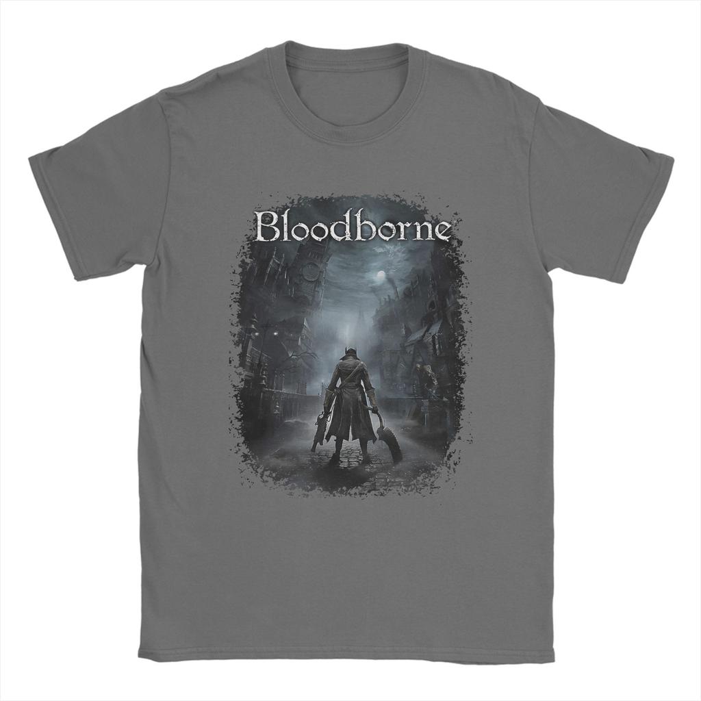 Men's T-Shirts Bloodborne Dark Souls Novelty 100% Cotton Tee Shirt Short Sleeve  T Shirt Round Collar Clothes Big Size