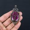 Beautiful Tree Of Life Red Ruby Gemstone Pure Copper Wire Wrapped Handmade Pendant Jewelry