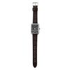 MASTER WORKS Quadrangle MW10SB-GCBRO8 Men's Watch, Made In Japan, Quartz Movement, 33mm, Leather Strap, Square Shape, Black