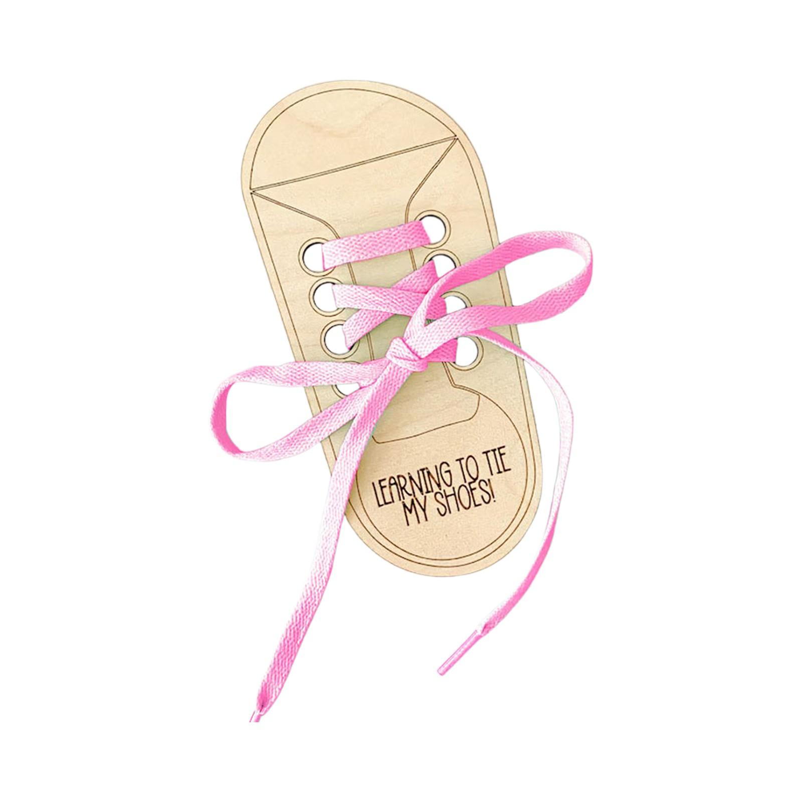 

Креативні навчальні шнурки, Дитячі заняття, Цікаві шнурки, Навчальні інструменти, Дерев яні шнурки, Головоломки One Size рожевий