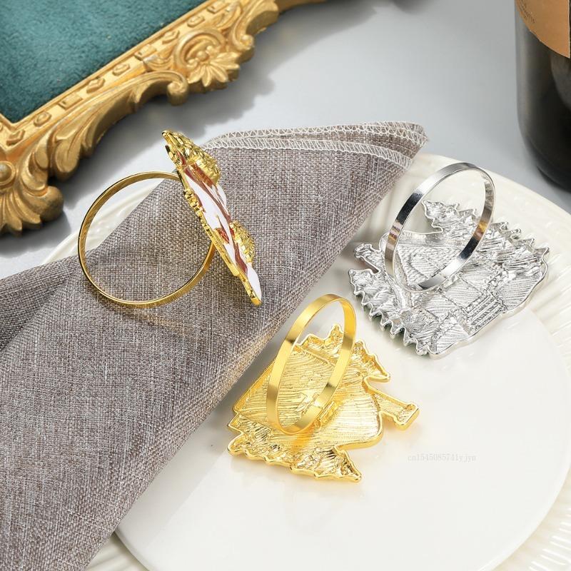 New House Napkin Ring Creative Versatile Napkin Rings for Christmas Hotel Western Restaurant Table Napkin Holder for Christmas