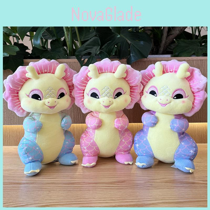 Cute Fluffy Dragon Plush Toy For Chinese New Year Celebrations 35cm Height