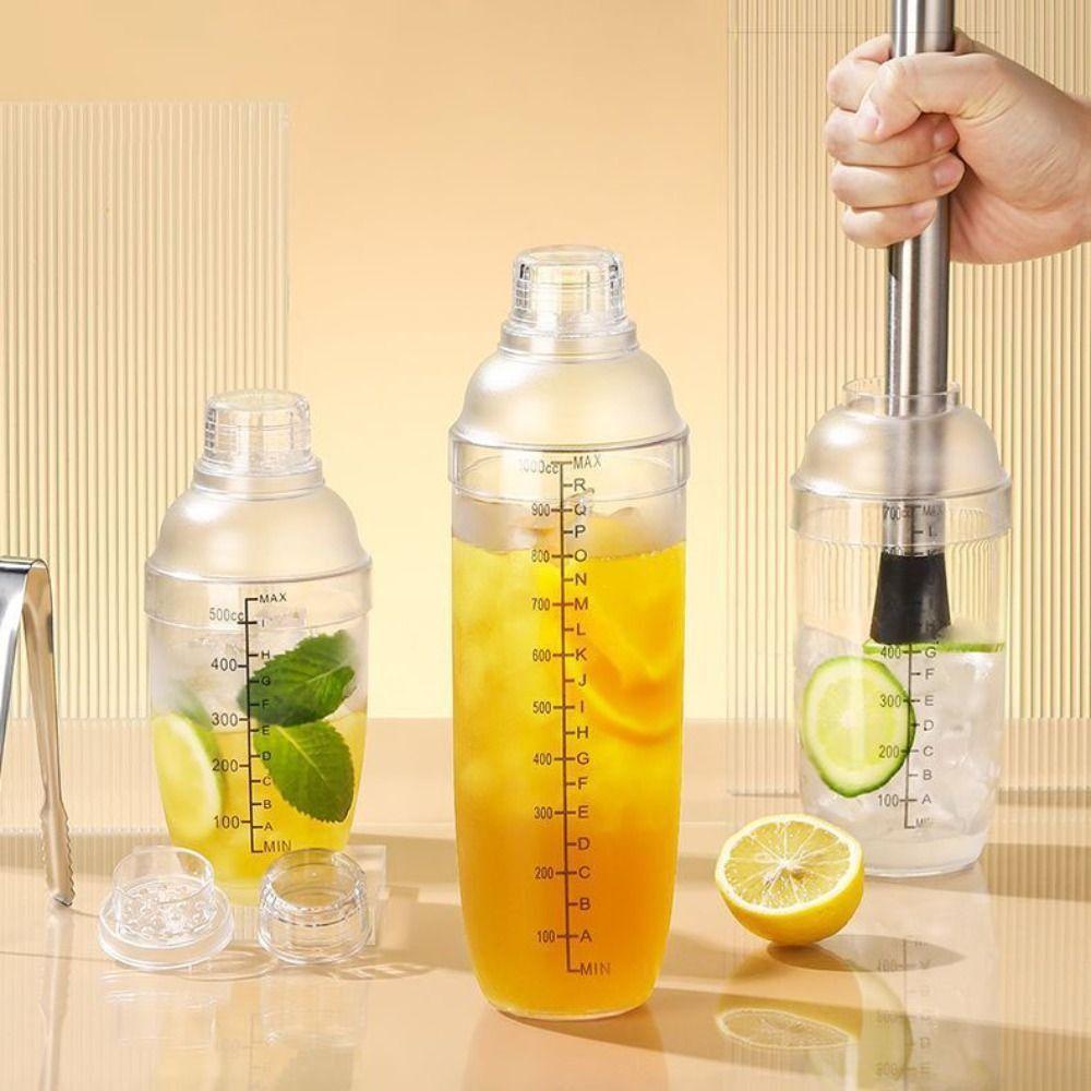Portable Mixer Cup BPA-Free Shake Cup Muddler Set Beginner Drink Hand-Shake Mixer  Bar Tool