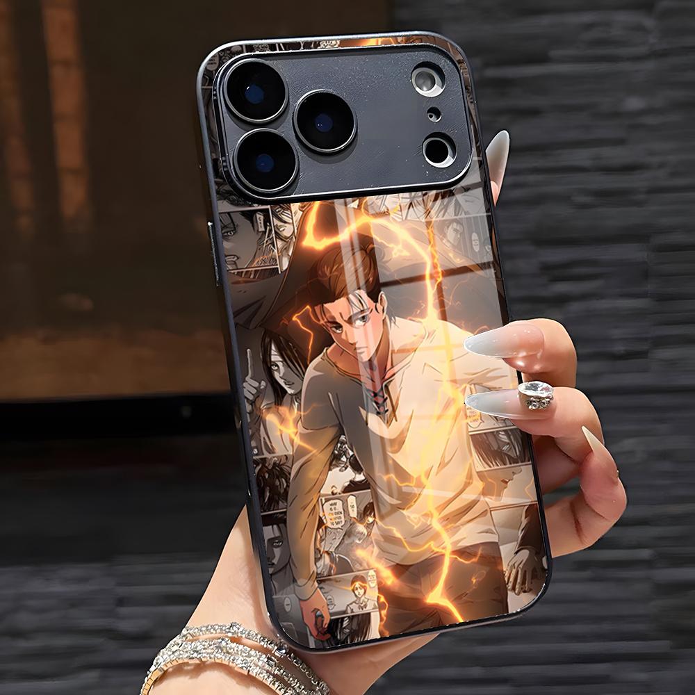Attack On Titan Phone Case For IPhone 17 Pro Max 16 15 14 Pro Max 13 11 X Xs Xr 8 7Plus Glass Cover