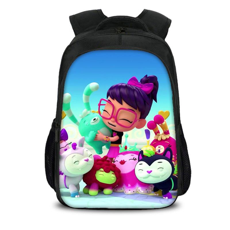 Abby Hatcher double-layer backpack with cartoon print, the best birthday gift for boys and girls going to school