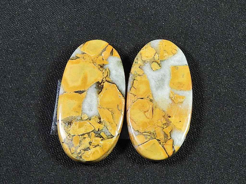 27Cts. Natural Maligano Jasper (13mm X 25mm each) Oval Cabochon Match Pair SK-2778
