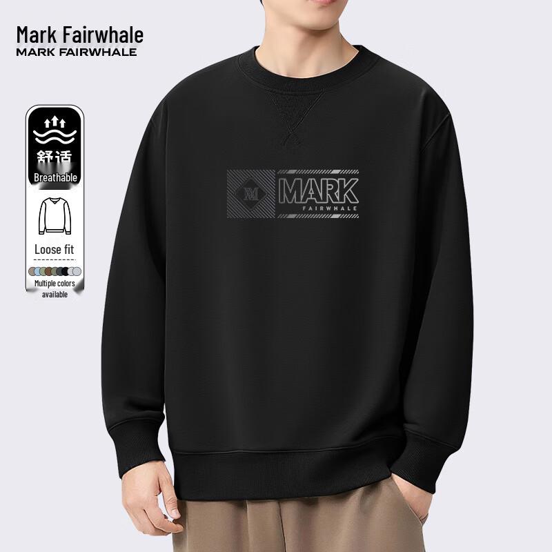 Mark Fairwhale Men's American Style Graphic Crewneck Pullover Sweatshirt