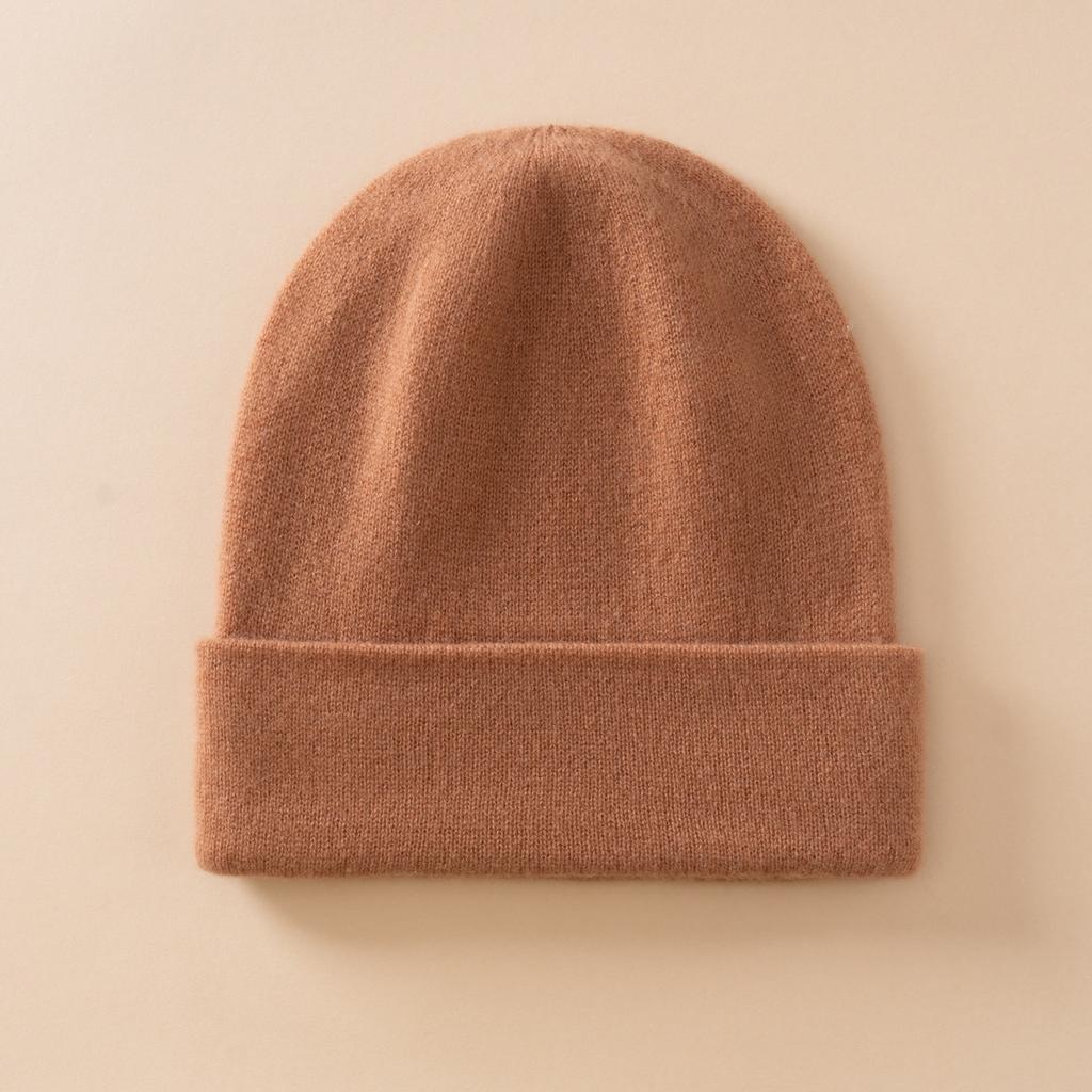 Size Batch% Pure Cashmere Top Luxury Women's Simple Style One-line Knitted Seamless Headgear