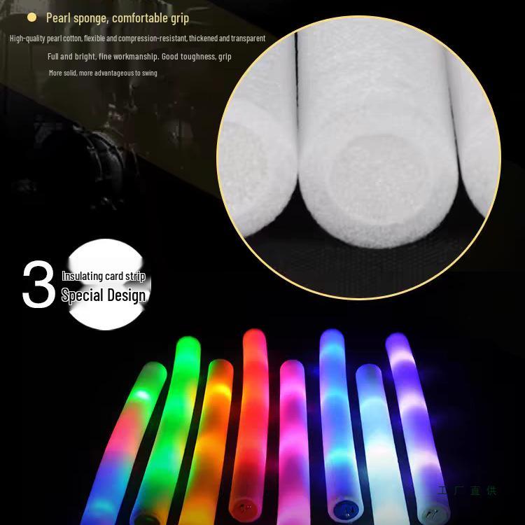 Custom Logo Seven-Color Flashing Foam Glow Stick for Concerts