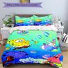 3pcs SpongeBob and Friends Printed Bedding Set, Soft and Comfortable Quilt Cover for Bedroom, Guest Room (1 Duvet Cover + 2 Pillowcases, Pil