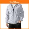 Men Fleece Jacket With Zipper Stand Collar For Outdoor Spring Fall Winter Activities