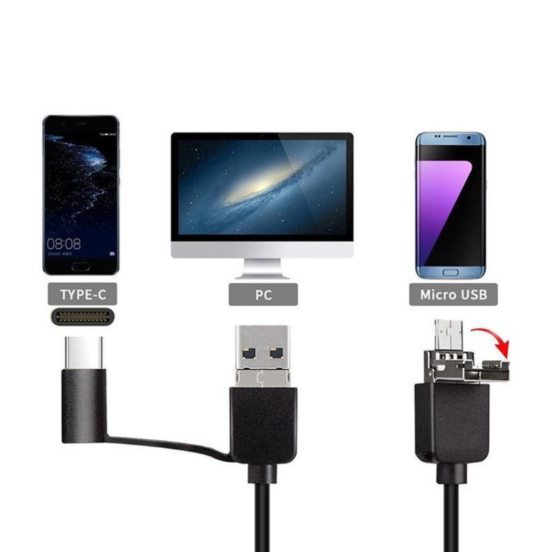 USB Phone Inspection Camera Portable Camera Borescope Lightweight Inspection Camera Plastic for Various Applications