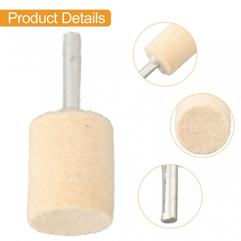 Multi Size Wool Felt Buffing Wheel with 6mm Shank for Diverse Applications