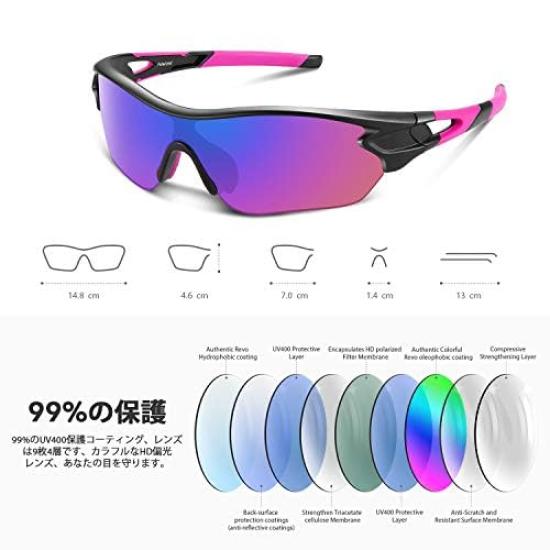 Sports Polarized Ultra UV400 TAC UV Clear [BEACOOL] Sunglasses, Lenses, Lightweight, TR90, Protection, Men's, Women's, Unisex, Safe,