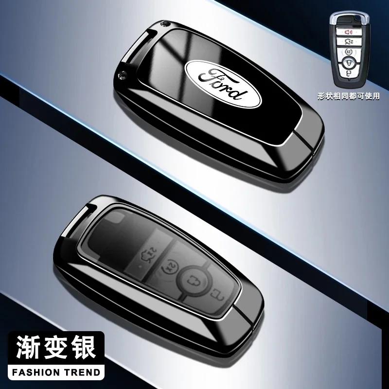 

Car Sticker Ford New 2025 Hot Fashion Car Key Case Cover Protect Shell Fob For Ford Mustang Explorer Edge Fusion Mondeo F150 F25