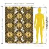 Luxury Gold Floral Shower Curtain Perfect Addition For Your Bathroom Decor! 180X240Cm Waterproof Fabric With Rod Pocket Holes Co