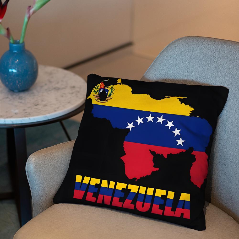 Venezuela Pride Print Pattern Cushion Cover 2-in-1 Reversible Plush Pillow Cover | Car/Sofa/Bed | Perfect Gift